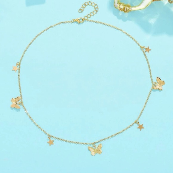 2/$10 NEW! Bufferfly Charm Necklace Star Dainty Cute Boho - Picture 6 of 10